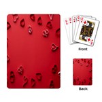 Valentine Day Logo Heart Ribbon Playing Cards Single Design (Rectangle) Back