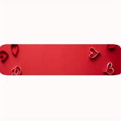 Valentine Day Logo Heart Ribbon Large Bar Mat by artworkshop