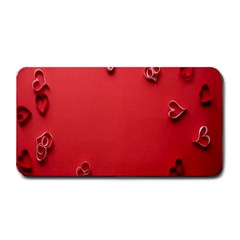 Valentine Day Logo Heart Ribbon Medium Bar Mat by artworkshop