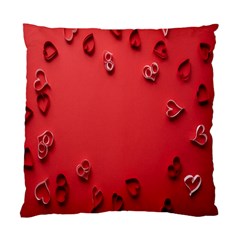 Valentine Day Logo Heart Ribbon Standard Cushion Case (one Side) by artworkshop