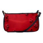 Valentine Day Logo Heart Ribbon Shoulder Clutch Bag Front