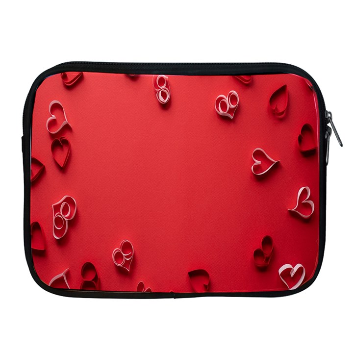 Valentine Day Logo Heart Ribbon Apple iPad 2/3/4 Zipper Cases