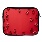 Valentine Day Logo Heart Ribbon Apple iPad 2/3/4 Zipper Cases Front