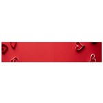 Valentine Day Logo Heart Ribbon Small Premium Plush Fleece Scarf Back