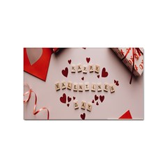 Valentine Gift Box Sticker Rectangular (100 Pack)