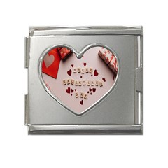 Valentine Gift Box Mega Link Heart Italian Charm (18mm) by artworkshop