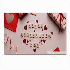 Valentine Gift Box Postcard 4 x 6  (pkg Of 10) by artworkshop