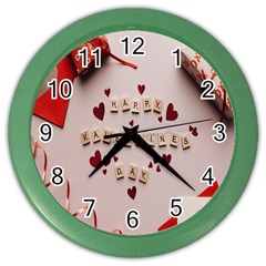 Valentine Gift Box Color Wall Clock by artworkshop