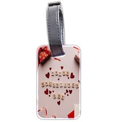 Valentine Gift Box Luggage Tag (two Sides) by artworkshop