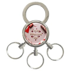 Valentine Gift Box 3-ring Key Chain by artworkshop