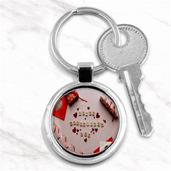 Valentine Gift Box Key Chain (round) by artworkshop