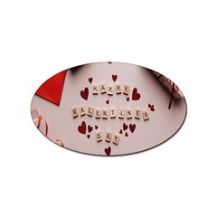 Valentine Gift Box Sticker (oval)