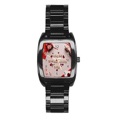 Valentine Gift Box Stainless Steel Barrel Watch by artworkshop