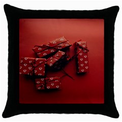 Valentines Gift Throw Pillow Case (black)