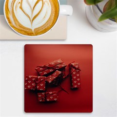 Valentines Gift Uv Print Square Tile Coaster  by artworkshop