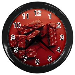 Valentines Gift Wall Clock (black) by artworkshop