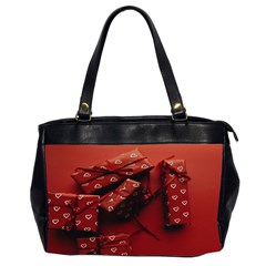 Valentines Gift Oversize Office Handbag (2 Sides) by artworkshop