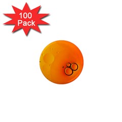 Wallpaper Liquid Bubbles Macro Orange Bright 1  Mini Magnets (100 Pack)  by artworkshop