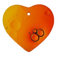 Wallpaper Liquid Bubbles Macro Orange Bright Ornament (heart) by artworkshop