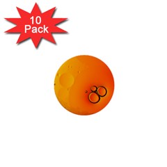 Wallpaper Liquid Bubbles Macro Orange Bright 1  Mini Buttons (10 Pack)  by artworkshop