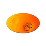 Wallpaper Liquid Bubbles Macro Orange Bright Sticker (Oval) Front