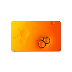 Wallpaper Liquid Bubbles Macro Orange Bright Magnet (name Card) by artworkshop