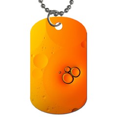 Wallpaper Liquid Bubbles Macro Orange Bright Dog Tag (two Sides) by artworkshop