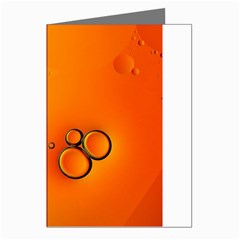 Wallpaper Liquid Bubbles Macro Orange Bright Greeting Cards (pkg Of 8) by artworkshop