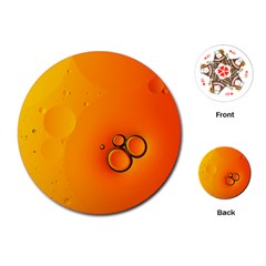 Wallpaper Liquid Bubbles Macro Orange Bright Playing Cards Single Design (round) by artworkshop