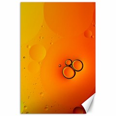 Wallpaper Liquid Bubbles Macro Orange Bright Canvas 24  X 36  by artworkshop