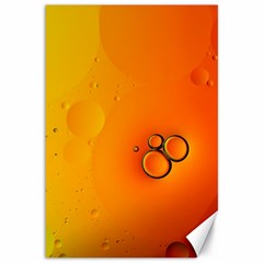 Wallpaper Liquid Bubbles Macro Orange Bright Canvas 12  X 18  by artworkshop