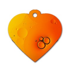 Wallpaper Liquid Bubbles Macro Orange Bright Dog Tag Heart (two Sides) by artworkshop