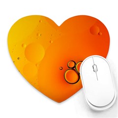 Wallpaper Liquid Bubbles Macro Orange Bright Heart Mousepad by artworkshop