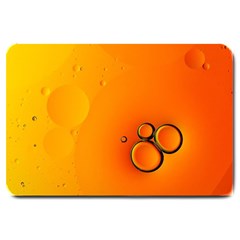 Wallpaper Liquid Bubbles Macro Orange Bright Large Doormat by artworkshop