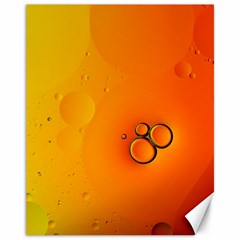 Wallpaper Liquid Bubbles Macro Orange Bright Canvas 11  X 14  by artworkshop