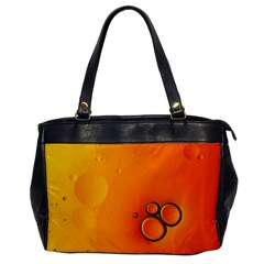 Wallpaper Liquid Bubbles Macro Orange Bright Oversize Office Handbag by artworkshop