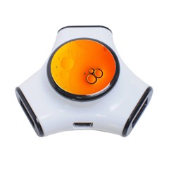 Wallpaper Liquid Bubbles Macro Orange Bright 3-port Usb Hub by artworkshop