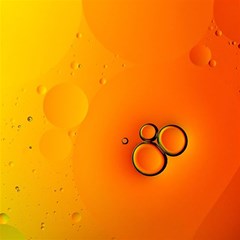 Wallpaper Liquid Bubbles Macro Orange Bright Play Mat (square) by artworkshop