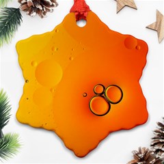 Wallpaper Liquid Bubbles Macro Orange Bright Ornament (snowflake) by artworkshop