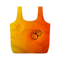 Wallpaper Liquid Bubbles Macro Orange Bright Full Print Recycle Bag (m) by artworkshop