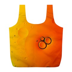 Wallpaper Liquid Bubbles Macro Orange Bright Full Print Recycle Bag (l) by artworkshop