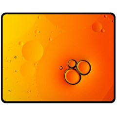 Wallpaper Liquid Bubbles Macro Orange Bright Fleece Blanket (medium)