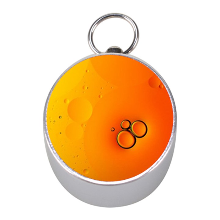 Wallpaper Liquid Bubbles Macro Orange Bright Mini Silver Compasses