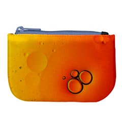 Wallpaper Liquid Bubbles Macro Orange Bright Large Coin Purse by artworkshop