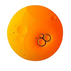 Wallpaper Liquid Bubbles Macro Orange Bright Mini Round Pill Box (pack Of 5)