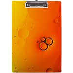 Wallpaper Liquid Bubbles Macro Orange Bright A4 Acrylic Clipboard Front