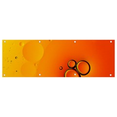 Wallpaper Liquid Bubbles Macro Orange Bright Banner And Sign 9  X 3  by artworkshop