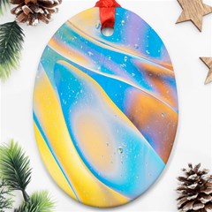 Water And Sunflower Oil Ornament (oval) by artworkshop