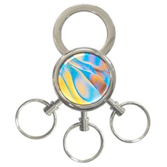 Water And Sunflower Oil 3-ring Key Chain by artworkshop