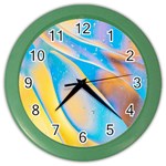 Water And Sunflower Oil Color Wall Clock Front